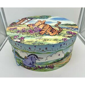 Disney Classic Winnie the Pooh Tigger Hat Storage Box Circle 15” A Springish day